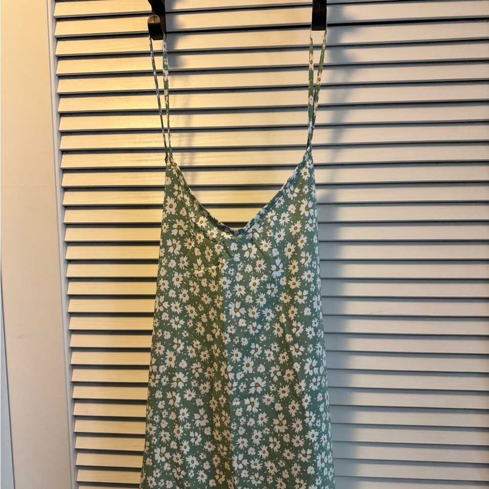 SHEIN Green Floral Dress